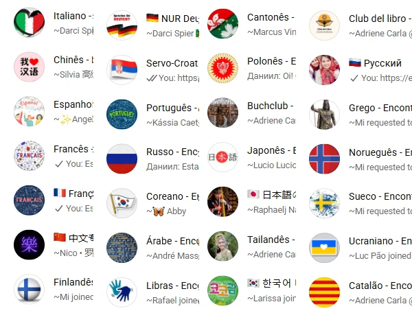 Grupos de Idiomas Variados